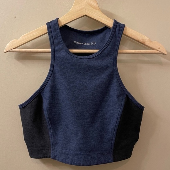 Outdoor Voices Athena Crop Top black and navy blue size small - Picture 3 of 7